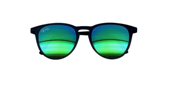 The Classic Kids Sunny- Black with Mirror Green Lens