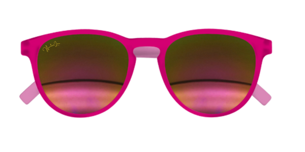 The Classic Adult Sunny- Hot Pink Block Mirror Lens